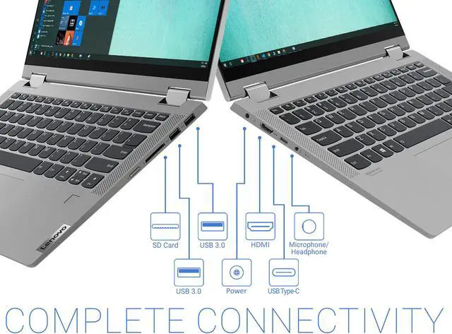 Alt view image 4 of 7 - Lenovo Flex 5i 2-in-1, 14" IPS FHD Touch Display, Intel Core i7-1165G7 Upto 4.7GHz, 12GB RAM, 512GB NVMe SSD, HDMI, Card Reader, Wi-Fi, Bluetooth, Windows 10 Home (82HS000WUS)