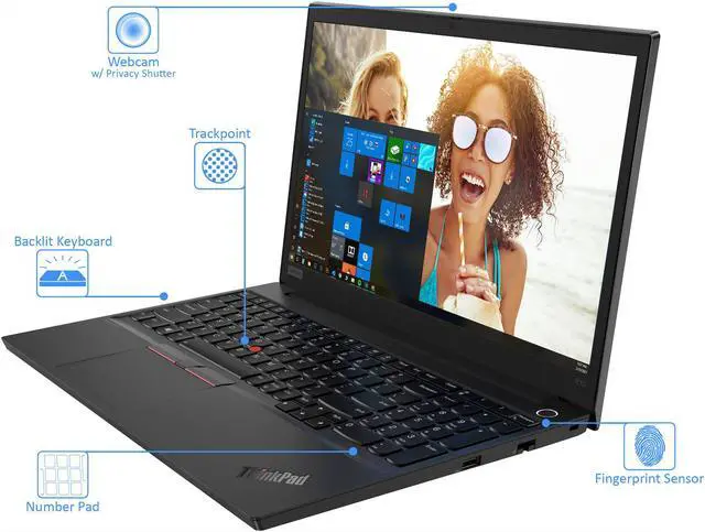 Alt view image 3 of 7 - Lenovo thinkPad E15 Gen 2 Laptop, 15.6" IPS FHD Display, Intel Core i7-1165G7 Upto 4.7GHz, 16GB RAM, 512GB NVMe SSD, HDMI, Thunderbolt, Wi-Fi, Bluetooth, Windows 10 Pro (20TD001JUS)