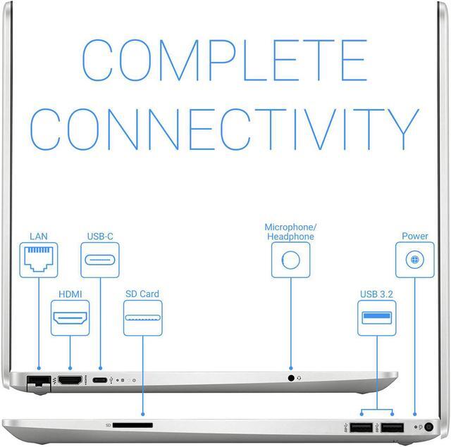 Alt view image 4 of 6 - HP 15 Laptop, 15.6" IPS FHD Display, Intel Core i3-1115G4 Upto 4.1GHz, 32GB RAM, 512GB NVMe SSD, HDMI, Card Reader, Wi-Fi, Bluetooth, Windows 10 Pro S