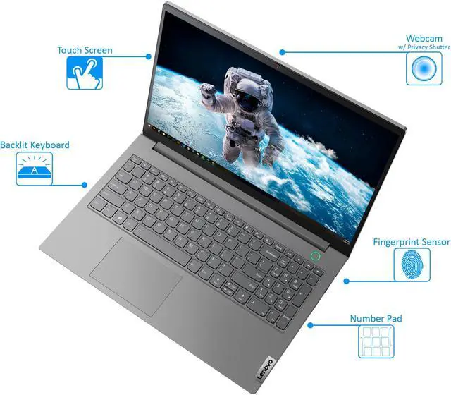 Alt view image 4 of 7 - Lenovo ThinkBook 15 G2 Laptop, 15.6" IPS FHD Touch Display, Intel Core i7-1165G7 Upto 4.7GHz, 16GB RAM, 1TB NVMe SSD, HDMI, DisplayPort via USB-C, Card Reader, Wi-Fi, Bluetooth, Windows 10 Pro