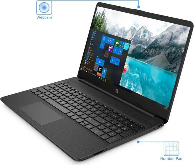 Alt view image 3 of 7 - HP 15s Laptop, 15.6" HD Display, AMD 3020e Upto 2.6GHz, 8GB RAM, 512GB NVMe SSD, Vega 3, HDMI, Card Reader, Wi-Fi, Bluetooth, Windows 10 Pro