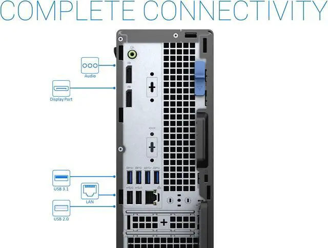Alt view image 5 of 7 - Dell OptiPlex 5090 Desktop, Intel Core i7-10700 Upto 4.8GHz, 32GB RAM, 512GB NVMe SSD, DVDRW, DisplayPort, Wi-Fi, Bluetooth, Windows 10 Pro