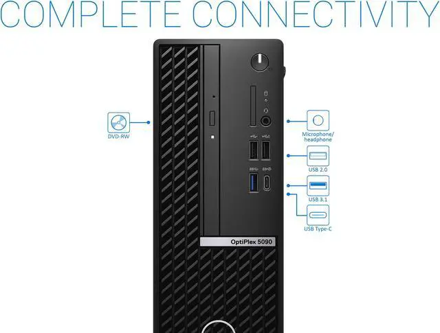 Alt view image 6 of 7 - Dell OptiPlex 5090 Desktop, Intel Core i7-10700 Upto 4.8GHz, 32GB RAM, 512GB NVMe SSD, DVDRW, DisplayPort, Wi-Fi, Bluetooth, Windows 10 Pro
