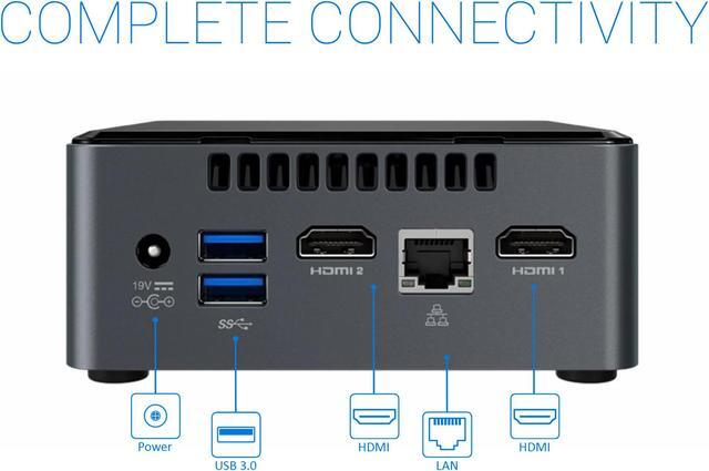 Alt view image 3 of 4 - Intel NUC10i7FNKN Mini PC, Intel Core i7-10710U Upto 4.7GHz, 32GB RAM, 4TB NVMe SSD, HDMI, Thunderbolt, Card Reader, Wi-Fi, Bluetooth, Windows 10 Pro