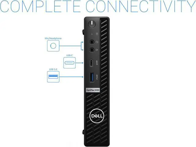 Alt view image 3 of 5 - Dell OptiPlex 5090 Mini PC, Intel Core i5-10500T Upto 3.8GHz, 16GB RAM, 256GB NVMe SSD, DisplayPort, HDMI, Wi-Fi, Bluetooth, Windows 10 Pro