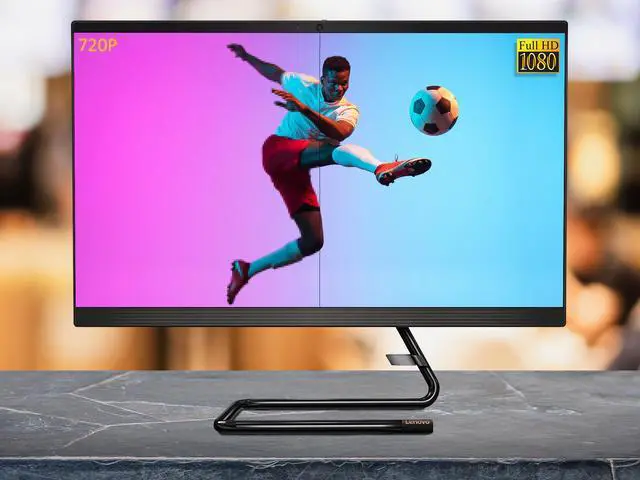 Alt view image 2 of 7 - Lenovo IdeaCentre 3i All-in-One, 24" FHD Display, Intel Core i3-10100T Upto 3.8GHz, 8GB RAM, 256GB NVMe SSD + 1TB HDD, DVDRW, HDMI, Card Reader, Wi-Fi, Bluetooth, Windows 10 Home (F0EU00QYUS)