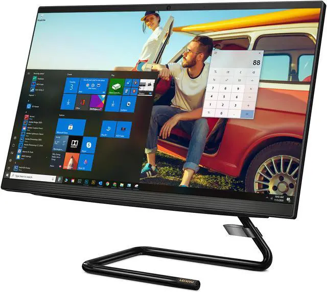 Alt view image 3 of 7 - Lenovo IdeaCentre 3i All-in-One, 24" FHD Display, Intel Core i3-10100T Upto 3.8GHz, 8GB RAM, 256GB NVMe SSD + 1TB HDD, DVDRW, HDMI, Card Reader, Wi-Fi, Bluetooth, Windows 10 Home (F0EU00QYUS)