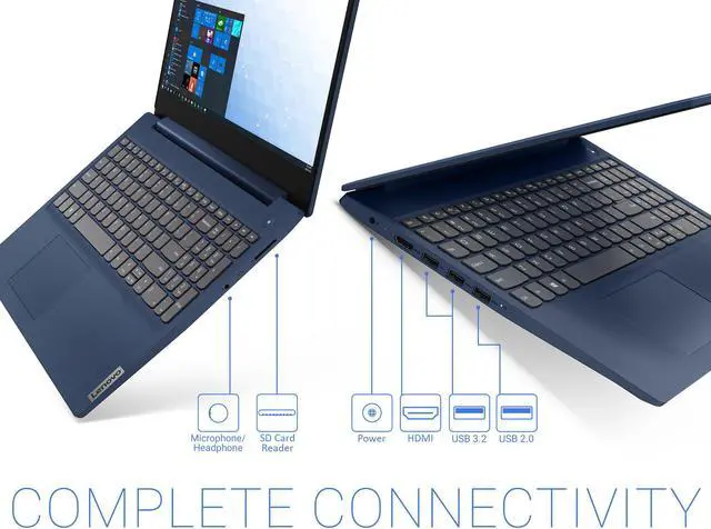Alt view image 5 of 7 - Lenovo IdeaPad 3i Laptop, 15.6" FHD Display, Intel Core i3-1115G4 Upto 4.1GHz, 8GB RAM, 512GB NVMe SSD, HDMI, Card Reader, Wi-Fi, Bluetooth, Windows 10 Pro S