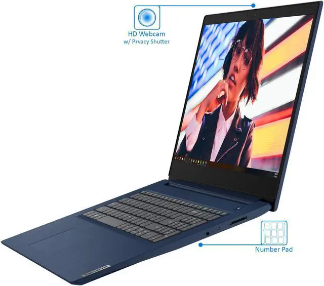 Alt view image 4 of 7 - Lenovo IdeaPad 3 Notebook, 17.3" HD+ Display, Intel Core i5-1035G1 Upto 3.6GHz, 8GB RAM, 512GB SSD, HDMI, Card Reader, Wi-Fi, Bluetooth, Windows 10 Pro S