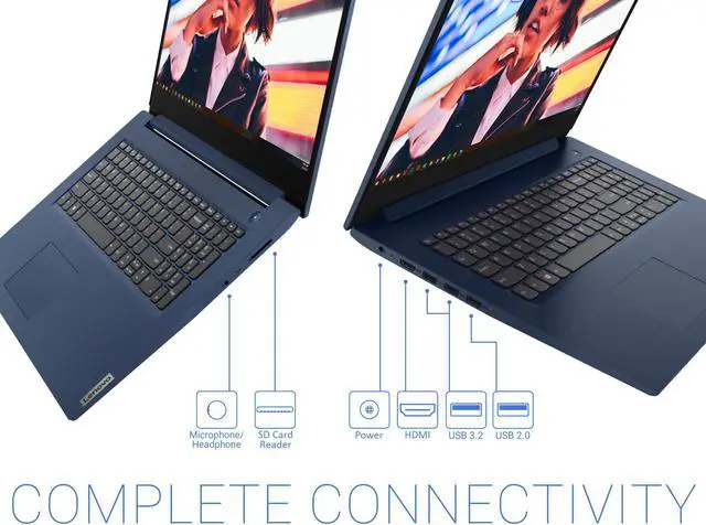 Alt view image 6 of 7 - Lenovo IdeaPad 3 Notebook, 17.3" HD+ Display, Intel Core i5-1035G1 Upto 3.6GHz, 8GB RAM, 512GB SSD, HDMI, Card Reader, Wi-Fi, Bluetooth, Windows 10 Pro S