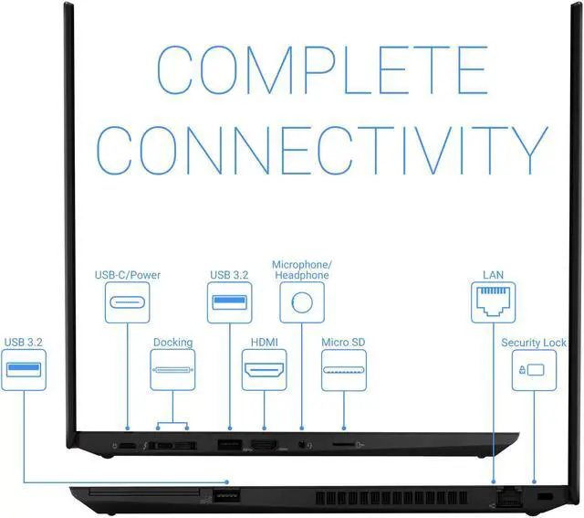 Alt view image 6 of 7 - Lenovo ThinkPad T15 Gen 2 Laptop, 15.6" IPS FHD Display, Intel Core i5-1135G7 Upto 4.2GHz, 16GB RAM, 1TB NVMe SSD, HDMI, Thunderbolt, Card Reader, Wi-Fi, Bluetooth, Windows 10 Pro