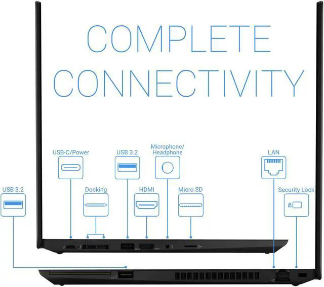 Alt view image 6 of 7 - Lenovo ThinkPad T15 Gen 2 Laptop, 15.6" IPS FHD Display, Intel Core i5-1135G7 Upto 4.2GHz, 24GB RAM, 512GB NVMe SSD, HDMI, Thunderbolt, Card Reader, Wi-Fi, Bluetooth, Windows 10 Pro