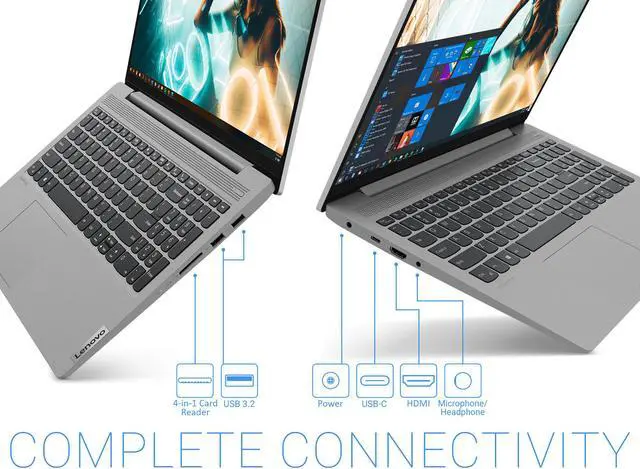 Alt view image 6 of 7 - Lenovo IdeaPad 5 Notebook, 15.6" IPS FHD Touch Display, Intel Core i7-1165G7 Upto 4.7GHz, 8GB RAM, 512GB NVMe SSD, HDMI, DisplayPort via USB-C, Card Reader, Wi-Fi, Bluetooth, Windows 10 Pro
