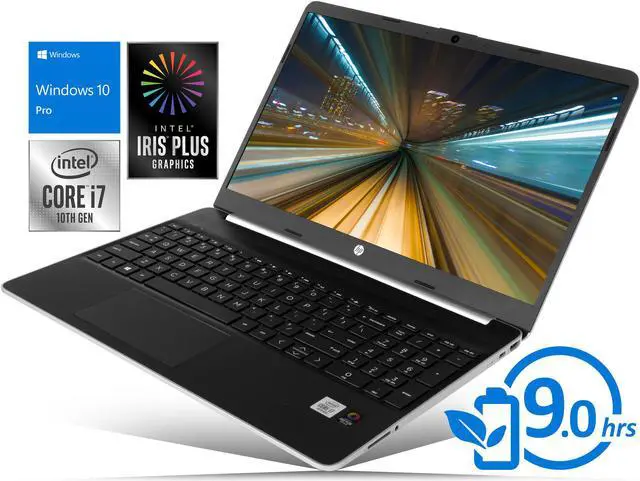 Main image of HP 15 Notebook, 15.6" HD Touch Display, Intel Core i7-1065G7 Upto 3.9GHz, 8GB RAM, 256GB NVMe SSD, HDMI, Card Reader, Wi-Fi, Bluetooth, Windows 10 Pro