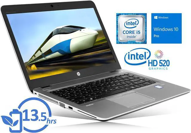 Alt view image 2 of 7 - HP EliteBook 840 G3 Notebook, 14" FHD Display, Intel Core i5-6300U Upto 3.0GHz, 8GB RAM, 256GB SSD, VGA, DisplayPort, Card Reader, Wi-Fi, Bluetooth, Windows 10 Pro (8DZ57UT)