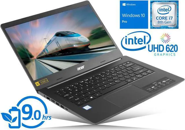 Alt view image 2 of 7 - Acer Aspire 5 Notebook, 14" FHD Display, Intel Core i7-8565U Upto 4.6GHz, 8GB RAM, 256GB NVMe SSD, HDMI, Wi-Fi, Bluetooth, Windows 10 Pro