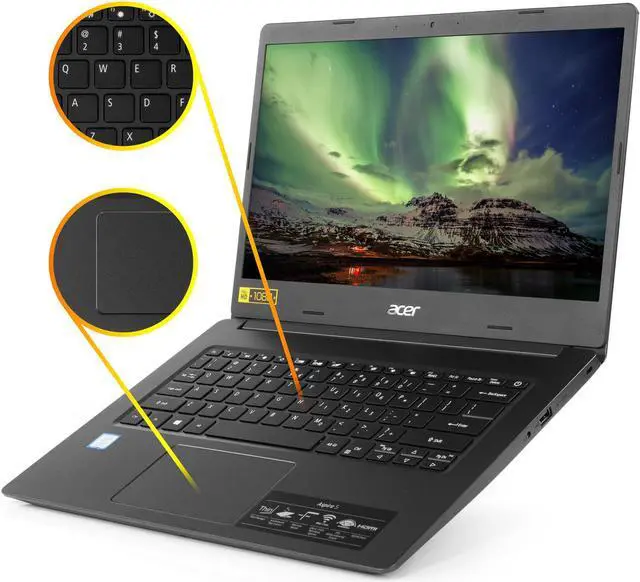 Alt view image 6 of 7 - Acer Aspire 5 Notebook, 14" FHD Display, Intel Core i7-8565U Upto 4.6GHz, 8GB RAM, 256GB NVMe SSD, HDMI, Wi-Fi, Bluetooth, Windows 10 Pro