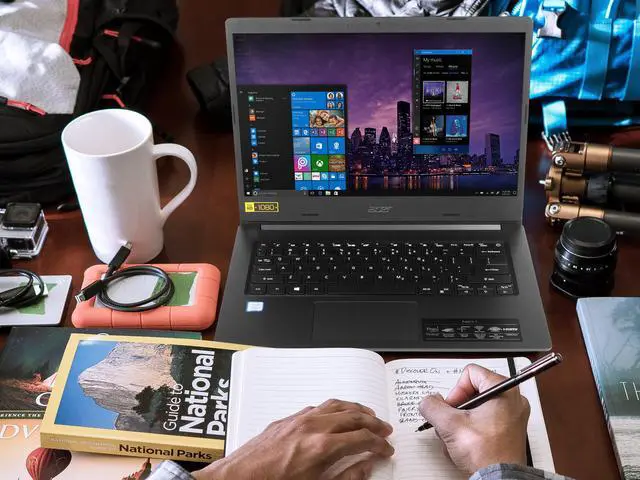 Alt view image 7 of 7 - Acer Aspire 5 Notebook, 14" FHD Display, Intel Core i7-8565U Upto 4.6GHz, 8GB RAM, 256GB NVMe SSD, HDMI, Wi-Fi, Bluetooth, Windows 10 Pro