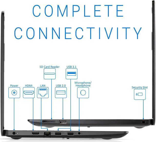 Alt view image 6 of 7 - Dell Inspiron 14 3000 Notebook, 14" HD Display, Intel Core i5-1035G4 Upto 3.7GHz, 8GB RAM, 256GB NVMe SSD, HDMI, Card Reader, Wi-Fi, Bluetooth, Windows 10 Pro S