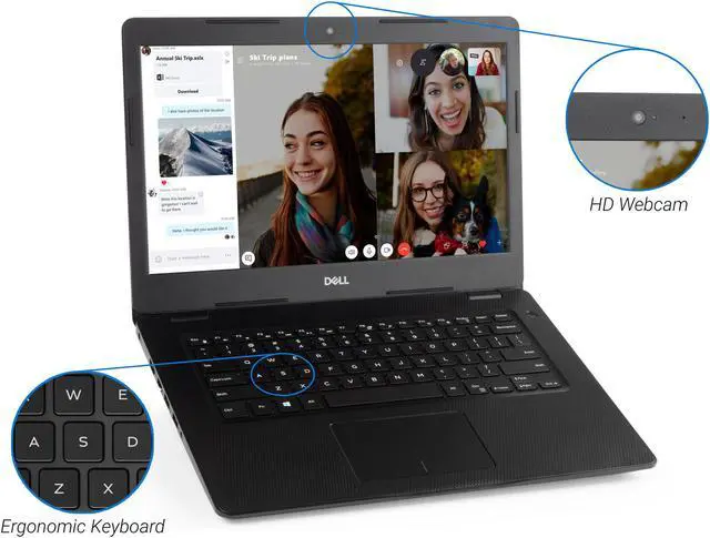 Alt view image 7 of 7 - Dell Inspiron 14 3000 Notebook, 14" HD Display, Intel Core i5-1035G4 Upto 3.7GHz, 8GB RAM, 256GB NVMe SSD, HDMI, Card Reader, Wi-Fi, Bluetooth, Windows 10 Pro S
