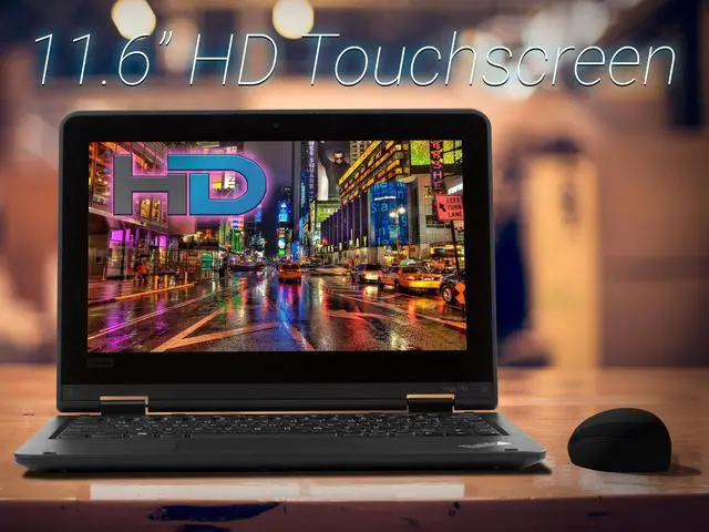 Alt view image 3 of 7 - Lenovo ThinkPad Yoga 11e 2-in-1, 11.6" HD Touch Display, Intel Celeron N4100 Upto 2.4GHz, 4GB RAM, 128GB SSD, HDMI, Card Reader, Wi-Fi, Bluetooth, Windows 10 Pro (20LNX50200)