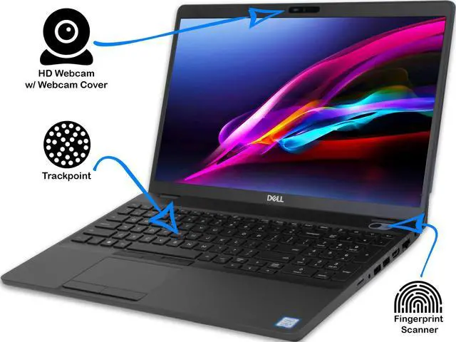 Alt view image 5 of 7 - Dell Precision 3540 Notebook, 15.6" FHD Display, Intel Core i5-8265U Upto 3.9GHz, 8GB RAM, 256GB NVMe SSD, AMD Radeon Pro WX 2100, HDMI, Thunderbolt, Card Reader, Wi-Fi, Bluetooth, Windows 10 Pro