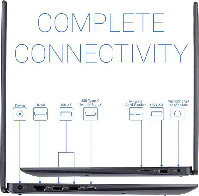 Alt view image 4 of 7 - Dell Inspiron 7590 Gaming Notebook, 15.6" FHD Display, Intel Core i5-9300H Upto 4.1GHz, 8GB RAM, 256GB NVMe SSD, NVIDIA GeForce GTX 1050, HDMI, Thunderbolt, Wi-Fi, Bluetooth, Windows 10 Pro