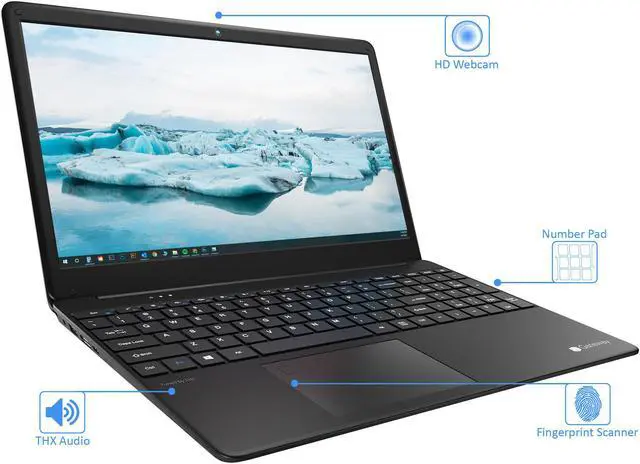 Alt view image 3 of 7 - Gateway Ultra Slim Notebook, 15.6" IPS FHD Display, AMD Ryzen 5 3450U Upto 3.5GHz, 8GB RAM, 256GB SSD, Vega 8, HDMI, Card Reader, Wi-Fi, Bluetooth, Windows 10 Pro