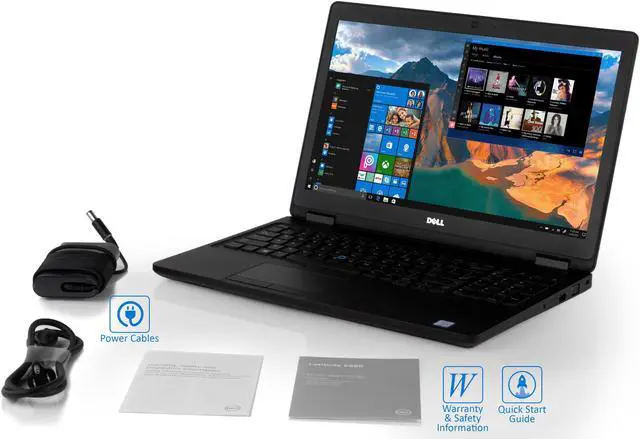 Alt view image 7 of 7 - Dell Latitude 5580 Notebook, 15.6" Anti-glare HD, Intel Dual-Core i5-7300U Upto 3.5GHz, 8GB RAM, 256GB SSD, VGA, HDMI, Card Reader, Backlit Keyboard, Wi-Fi, Bluetooth, Windows 10 Pro