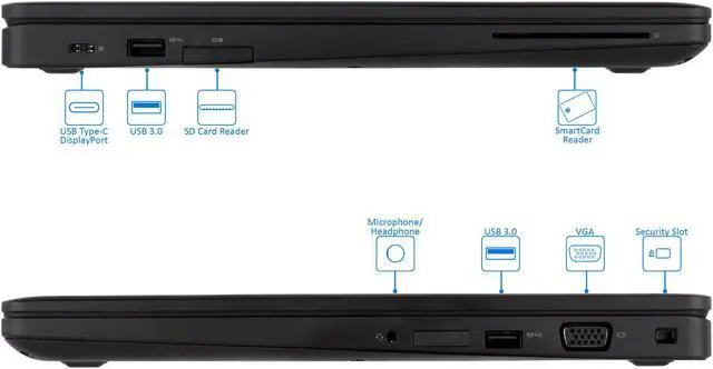 Alt view image 5 of 7 - Dell Latitude 5580 Notebook, 15.6" Anti-glare HD, Intel Dual-Core i5-7300U Upto 3.5GHz, 8GB RAM, 256GB SSD, VGA, HDMI, Card Reader, Backlit Keyboard, Wi-Fi, Bluetooth, Windows 10 Pro
