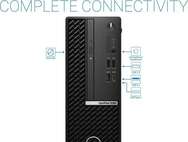 Alt view image 5 of 6 - Dell OptiPlex 5090 Desktop, Intel Core i5-11500 Upto 4.6GHz, 16GB RAM, 256GB NVMe SSD, DVDRW, DisplayPort, Wi-Fi, Bluetooth, Windows 10 Pro