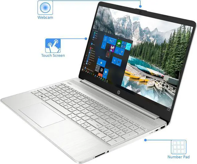 Alt view image 2 of 7 - HP 15 Laptop, 15.6" IPS FHD Display, Intel Core i5-1135G7 Upto 4.2GHz, 12GB RAM, 256GB NVMe SSD, HDMI, Card Reader, Wi-Fi, Bluetooth, Windows 11 Home S (4W2K1UA)