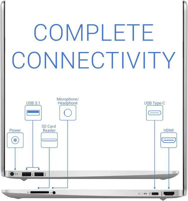 Alt view image 4 of 7 - HP 15 Laptop, 15.6" IPS FHD Display, Intel Core i5-1135G7 Upto 4.2GHz, 12GB RAM, 256GB NVMe SSD, HDMI, Card Reader, Wi-Fi, Bluetooth, Windows 11 Home S (4W2K1UA)
