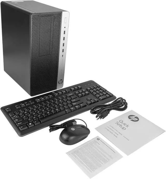 Alt view image 7 of 7 - HP ProDesk 600G4 Desktop, Intel Celeron G4900 3.1GHz, 8GB RAM, 256GB SSD, DisplayPort, Wi-Fi, Bluetooth, Windows 10 Pro