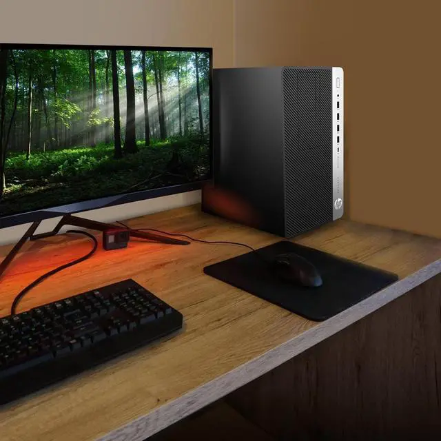 Alt view image 6 of 7 - HP ProDesk 600G4 Desktop, Intel Celeron G4900 3.1GHz, 8GB RAM, 256GB SSD, DisplayPort, Wi-Fi, Bluetooth, Windows 10 Pro