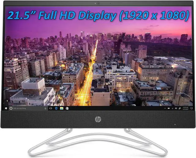 Alt view image 2 of 6 - HP 21.5" All-In-One Desktop PC - Black, Intel Dual-Core Celeron J4005 Upto 2.7GHz, 8GB RAM, 256GB SSD, DVD-RW, HDMI Out, Card Reader, Wi-Fi, Bluetooth, Windows 10 Pro