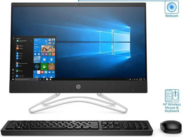 Alt view image 6 of 6 - HP 21.5" All-In-One Desktop PC - Black, Intel Dual-Core Celeron J4005 Upto 2.7GHz, 8GB RAM, 256GB SSD, DVD-RW, HDMI Out, Card Reader, Wi-Fi, Bluetooth, Windows 10 Pro
