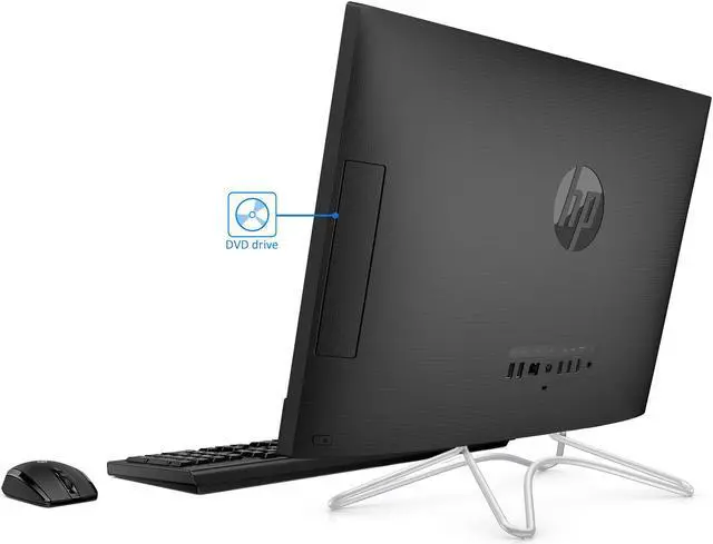 Alt view image 5 of 6 - HP 21.5" All-In-One Desktop PC - Black, Intel Dual-Core Celeron J4005 Upto 2.7GHz, 8GB RAM, 256GB SSD, DVD-RW, HDMI Out, Card Reader, Wi-Fi, Bluetooth, Windows 10 Pro