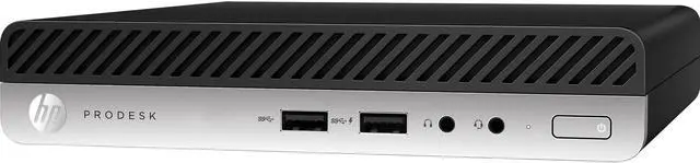 Alt view image 3 of 7 - HP ProDesk 400 G4 Mini PC, Intel Core i3-8100T 3.1GHz, 8GB RAM, 256GB NVMe SSD, DisplayPort, Wi-Fi, Bluetooth, Windows 10 Pro