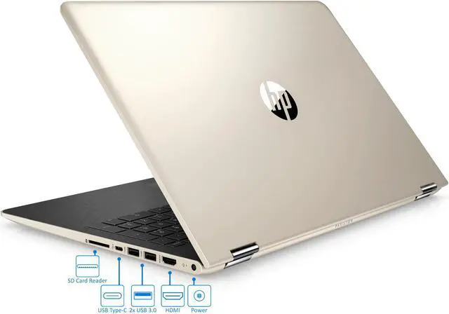 Alt view image 5 of 7 - HP Pavilion x360 2-in-1 Notebook, 15.6" IPS FHD Touchscreen, Intel Quad-Core i7-8550U Upto 4.0GHz, 8GB RAM, 256GB SSD, AMD Radeon 530, HDMI, Card Reader, Backlit Keyboard, Wi-Fi, BT, Windows 10 Pro