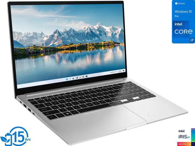 Main image of Samsung Galaxy Book Laptop, 15.6" FHD Display, Intel Core i7-1165G7 Upto 4.7GHz, 16GB RAM, 1TB NVMe SSD, HDMI, Card Reader, Wi-Fi, Bluetooth, Windows 10 Pro