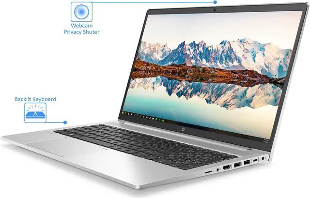 Alt view image 2 of 7 - HP ProBook 445 G8 Laptop, 14" IPS FHD Display, AMD Ryzen 5 5600U Upto 4.2GHz, 32GB RAM, 512GB NVMe SSD, Vega 6, HDMI, DisplayPort via USB-C, Card Reader, Wi-Fi, Bluetooth, Windows 10 Pro
