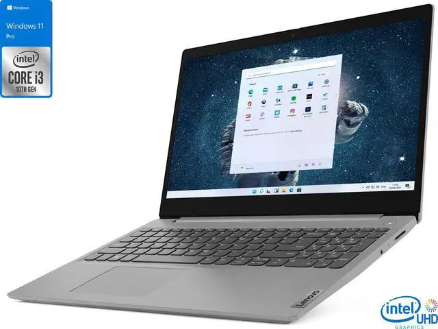 Main image of Lenovo IdeaPad 3i Laptop, 15.6" FHD Display, Intel Core i3-1115G4 Upto 4.1GHz, 12GB RAM, 256GB NVMe SSD, HDMI, Card Reader, Wi-Fi, Bluetooth, Windows 11 Pro S