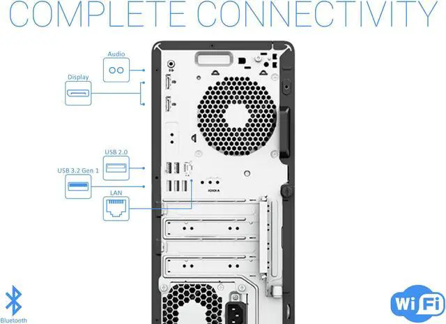 Alt view image 6 of 7 - HP ProDesk 600 G6 Desktop, Intel Core i5-10500 Upto 4.5GHz, 16GB RAM, 512GB NVMe SSD, DisplayPort, Wi-Fi, Bluetooth, Windows 10 Pro (304F1UC)