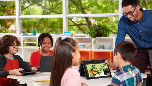 Alt view image 6 of 7 - HP x360 11 G3 Chromebook, 11.6" IPS HD Touch Display, Intel Celeron N4020 Upto 2.8GHz, 4GB RAM, 32GB eMMC, DisplayPort via USB-C, Card Reader, Wi-Fi, Bluetooth, Chrome OS | Education Edition (1A767UT)