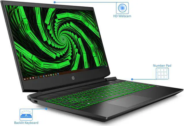 Alt view image 4 of 7 - HP Pavilion 15 Gaming Notebook, 15.6" IPS FHD Display, AMD Ryzen 7 4800H Upto 4.2GHz, 12GB RAM, 512GB NVMe SSD, NVIDIA GeForce GTX 1660 TI, HDMI, Wi-Fi, Bluetooth, Windows 10 Pro