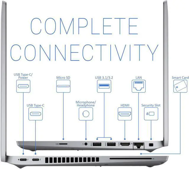 Alt view image 5 of 7 - Dell Latitude 5420 Notebook, 14" FHD Display, Intel Core i7-1185G7 Upto 4.8GHz, 16GB RAM, 512GB NVMe SSD, HDMI, Thunderbolt, Card Reader, Wi-Fi, Bluetooth, Windows 10 Pro