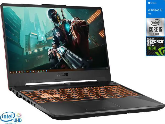 Main image of ASUS TUF F15 Gaming Notebook, 15.6" FHD Display, Intel Core i5-10300H Upto 4.5GHz, 16GB RAM, 512GB NVMe SSD, NVIDIA GeForce GTX 1650 Ti, HDMI, DisplayPort, Wi-Fi, Bluetooth, Windows 10 Pro