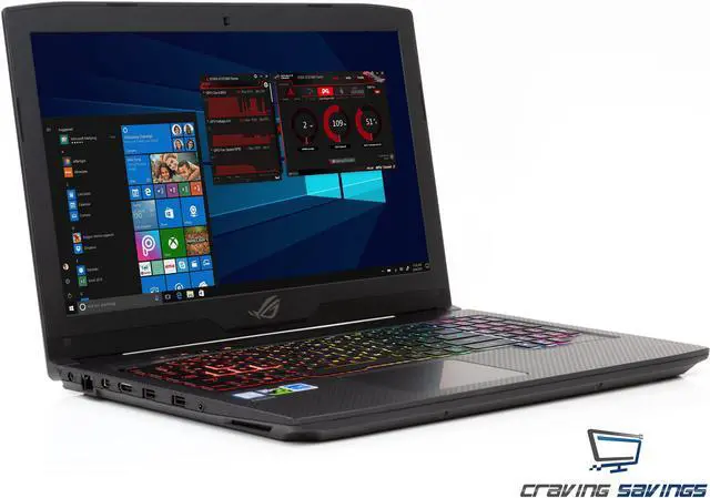 Alt view image 3 of 7 - ASUS ROG Strix Scar Edition GL503VD 15.6" Full HD 120Hz Notebook, Intel Quad-Core i7-7700HQ Upto 3.8GHz, 16GB DDR4, 512GB SSD, NVIDIA GeForce GTX 1050 4GB, USB Type-C, HDMI, Windows 10 Pro