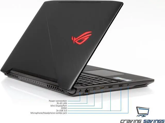 Alt view image 5 of 7 - ASUS ROG Strix Scar Edition GL503VD 15.6" Full HD 120Hz Notebook, Intel Quad-Core i7-7700HQ Upto 3.8GHz, 16GB DDR4, 512GB SSD, NVIDIA GeForce GTX 1050 4GB, USB Type-C, HDMI, Windows 10 Pro